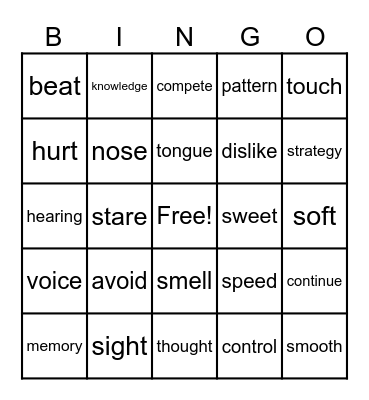 Unit 5 Bingo! Bingo Card