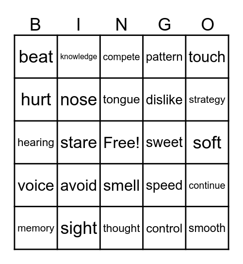 Unit 5 Bingo! Bingo Card