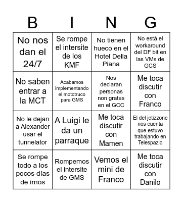 Migración VS9 VAL Bingo Card