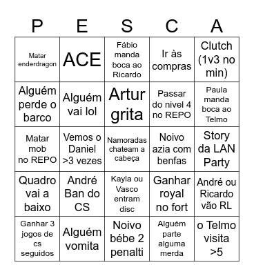 LAN PARTY 2026 Bingo Card