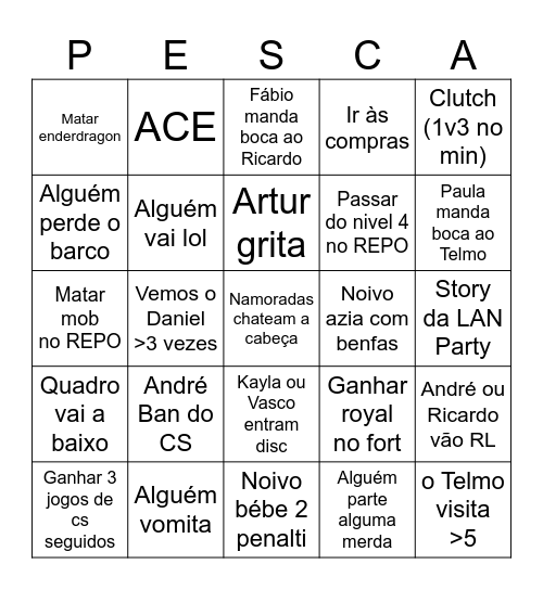 LAN PARTY 2026 Bingo Card