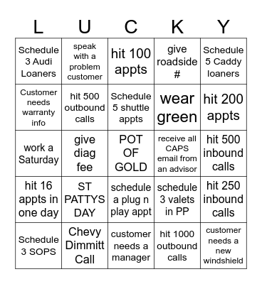 MARCH BINGO Card
