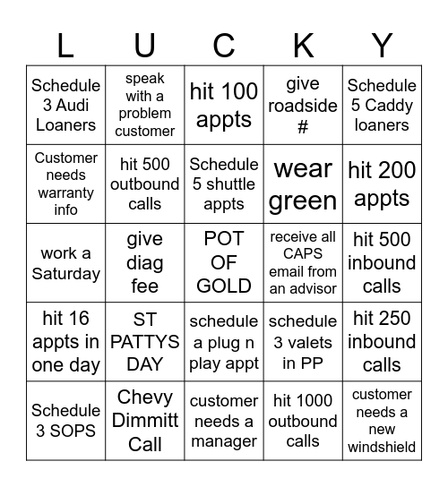MARCH BINGO Card