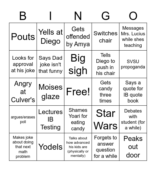 J -Lu Woo-Hoo Bingo Card
