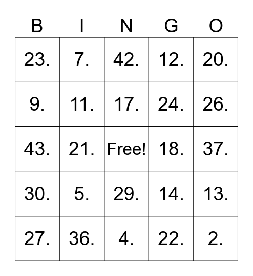 powers of congress Bingo Card