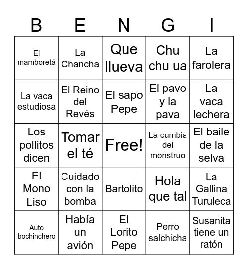 EL BINGO DE Bingo Card