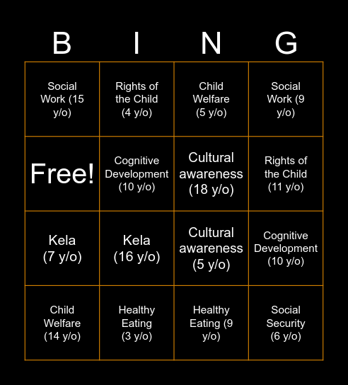 Like Talking to a Child Bingo Card