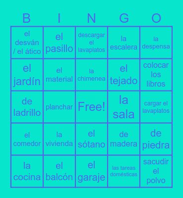 SP2 / U2: La vivienda Bingo Card