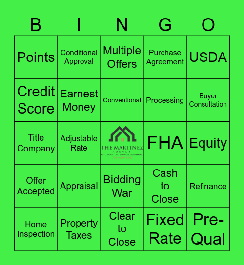 The Martinez Agency March 2026 Bingo Card