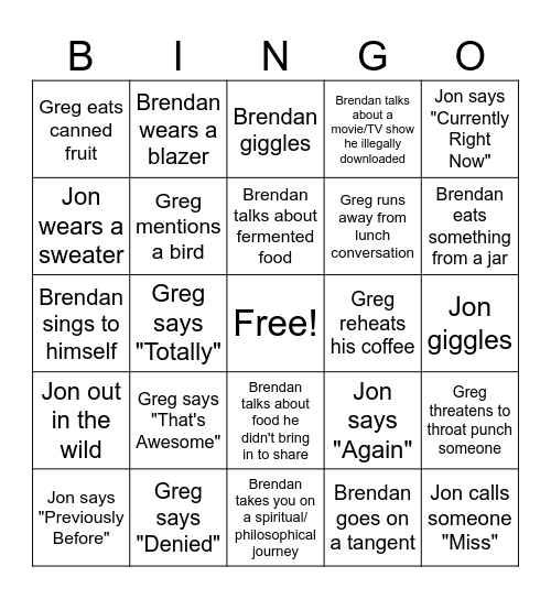 PLDM BINGO Card