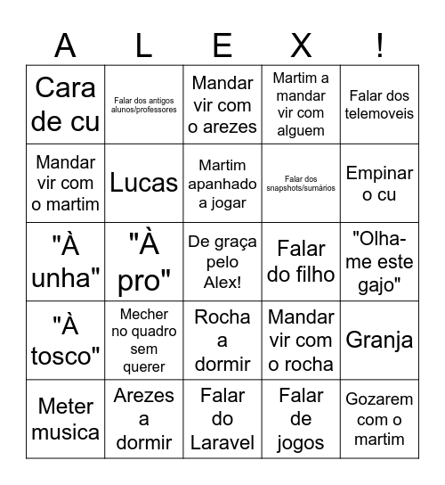 Bingo feito à unha! Bingo Card