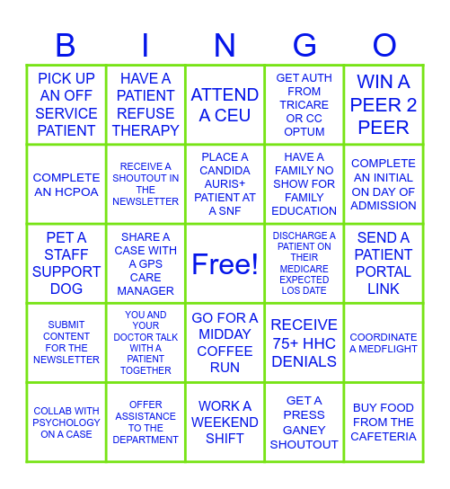 SOCIAL WORK MONTH Bingo Card