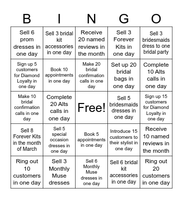 March CSR Bingo Card