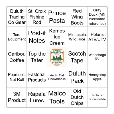 Off-Road Scavenger Hunt Bingo Card