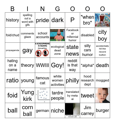 insta slop Bingo Card