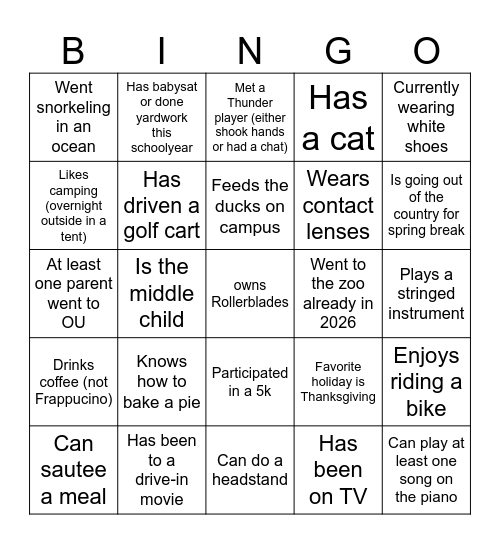 Advisory Stealth Bingo Card