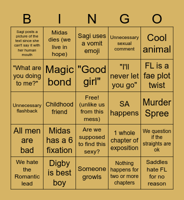 Fanatical Fam PP Bingo Card