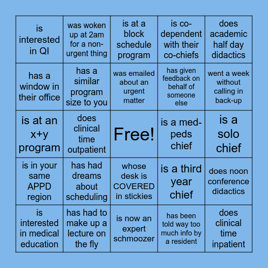 Find a Rising Chief who Bingo Card