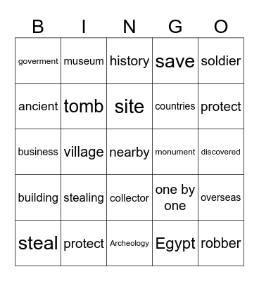 Ancient history Bingo Card