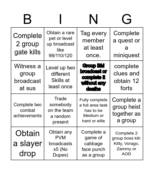 GIMyu Force Bingo 2026 Bingo Card