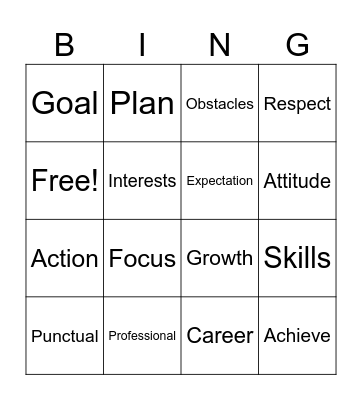 GES Professional Growth Bingo Card