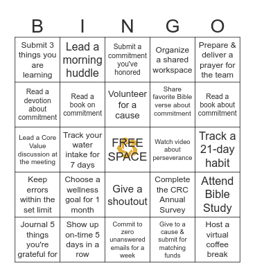 2026 CRC BINGO -- COMMITMENT Bingo Card
