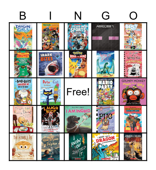 Spring 2026 Book Fair Bingo Card