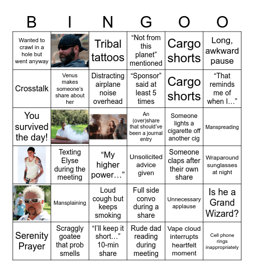 Smoke Signals Bingo Card