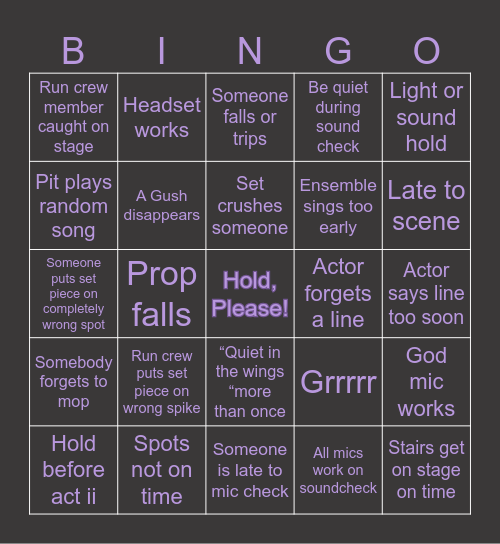 Addams Family Tech Bingo Card