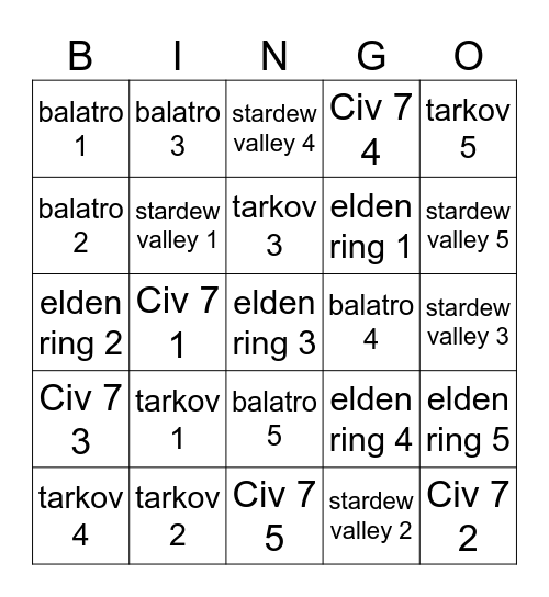 rus doomer's bingo card :D Bingo Card