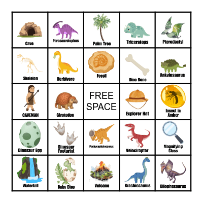 Dinosaur Bingo! Bingo Card