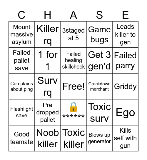 VD BINGO Card