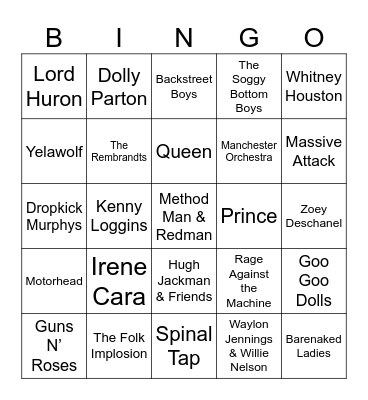 Flamingo Music Bingo: Game #2 Bingo Card
