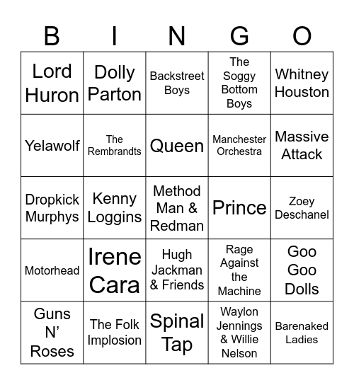 Flamingo Music Bingo: Game #2 Bingo Card