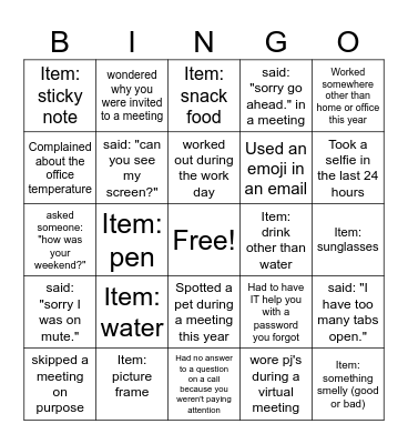 AmeriLife Team Bingo! Bingo Card