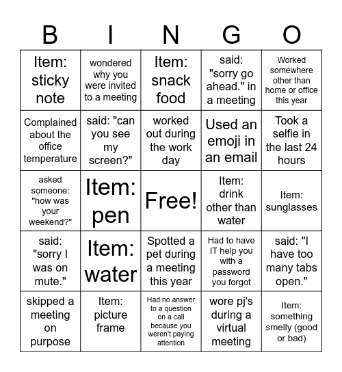 AmeriLife Team Bingo! Bingo Card