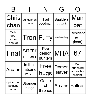 Dcc 2026 Bingo Card