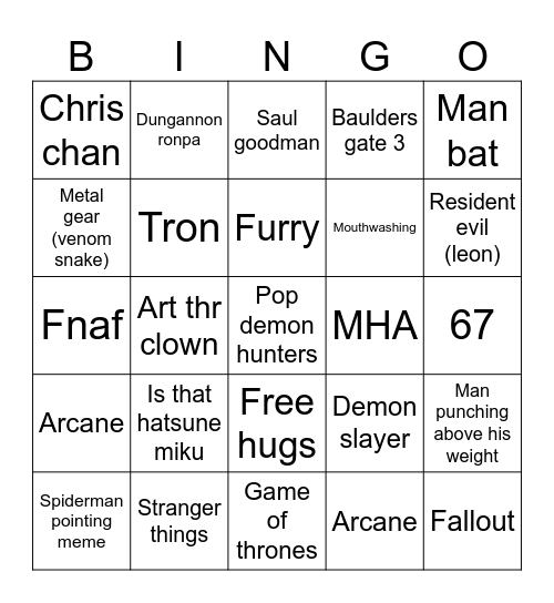 Dcc 2026 Bingo Card