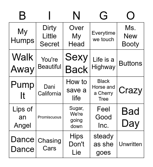 Spring Break 2006 Bingo Card