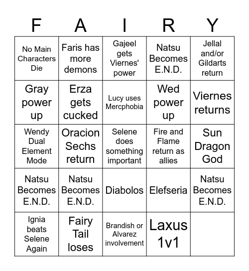 True Dragon King Festival Bingo Card