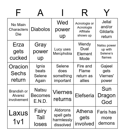 True Dragon King Festival Bingo Card