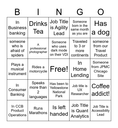 Product Bootcamp Bingo (Columbus) Bingo Card