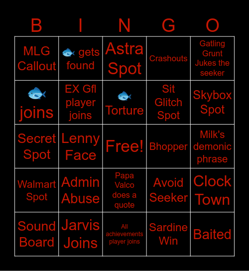 IG HNS BIngo Card