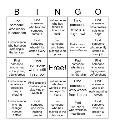 ICEBREAKER BINGO Card
