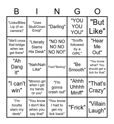 Chris's Bingo Card
