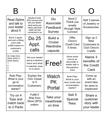 S.O.G. BINGO Card
