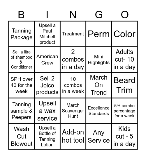 March Bingo Card