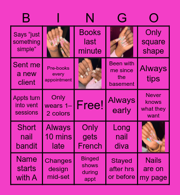 Nail Cartel soirée bingo Card