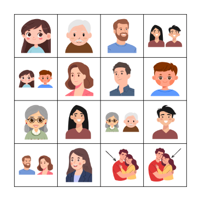 FE1 Unit 2: Family Bingo Card