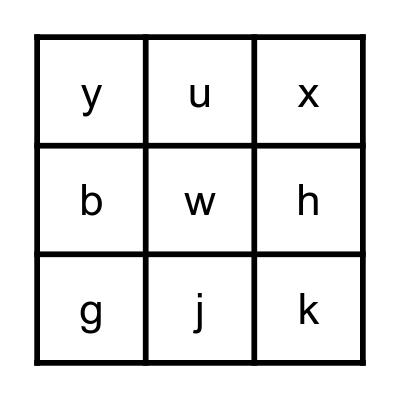 Phonics Bingo Card
